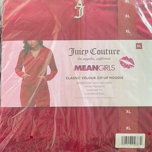 Juicy Couture Mean Girls Red Velour Hoodie